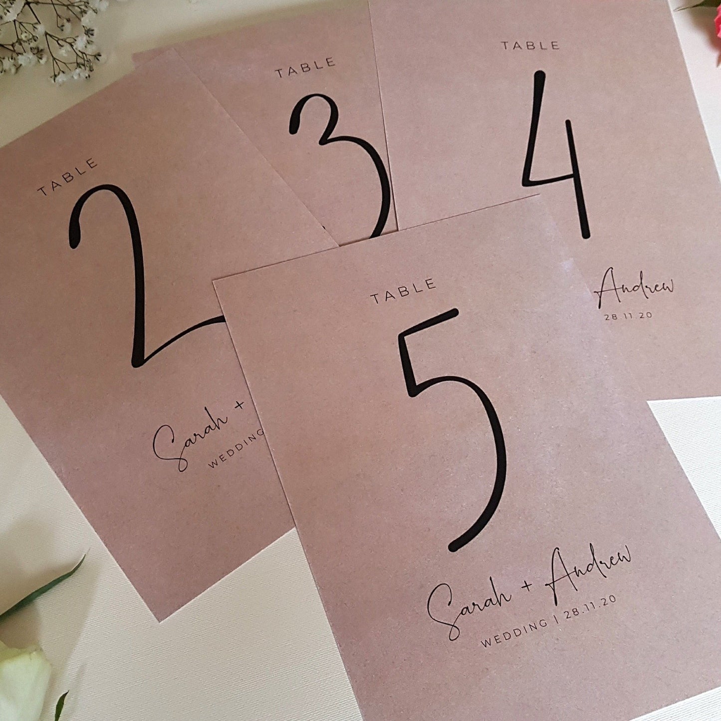 rustic minimalist Concertina Wedding Invitations